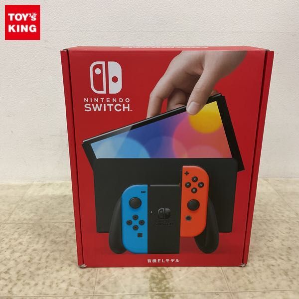 1円〜 動作確認/初期化済 Nintendo Switch 有機ELモデル HEG-001 ネオンブルー ネオンレッド_画像1