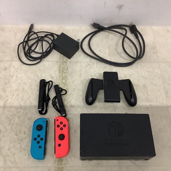 1円〜 動作確認/初期化済 Nintendo Switch HAC-001(-01) 本体 ネオンブルー ネオンレッド_画像8