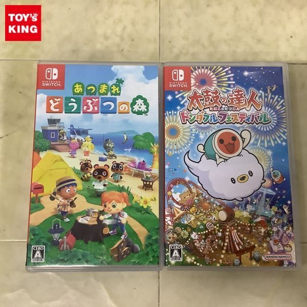 1円〜 Nintendo Switch あつまれ どうぶつの森、太鼓の達人 ドンダフルフェスティバル_画像1