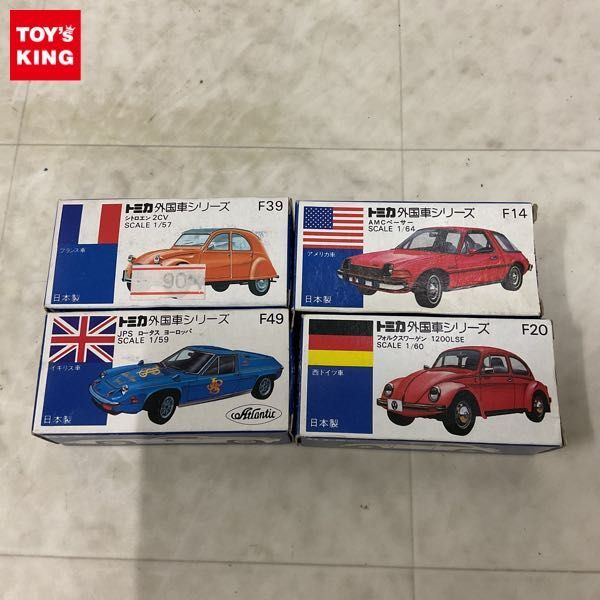 1 иен ~ синий коробка Tomica AMCpe-sa- Citroen 2CV сделано в Японии др. 