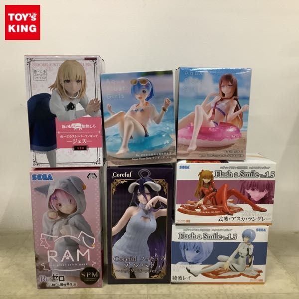 1円〜 未開封 Aqua Float Girlsフィギュア レム 牧瀬 紅莉栖 Flash a Smile Ver.1.5 全2種コンプ SPM ラム 大精霊パック 他_画像1