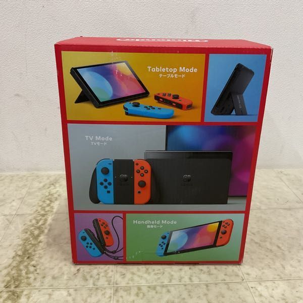 1円〜 動作確認/初期化済 Nintendo Switch 有機ELモデル HEG-001 本体 ネオンブルー ネオンレッド_画像8