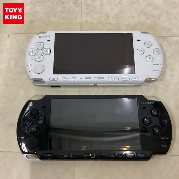 1円〜 欠品 動作確認/初期化済 箱無 PSP 本体 PSP-2000 ブラック PSP-3000 パール・ホワイト_画像1