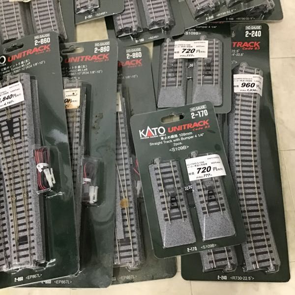 1円〜 訳あり KATO Nゲージ 2-860 電動ポイント6番 左 492mm、2−250 曲線線路 R790-22.5度 他_画像4