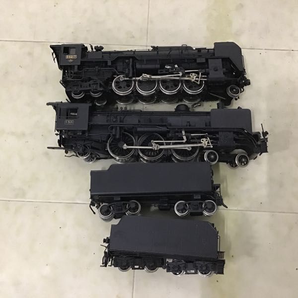 1円〜 ジャンク HOゲージ 鉄道模型 C53 1 蒸気機関車、D6217 炭水車 等_画像4