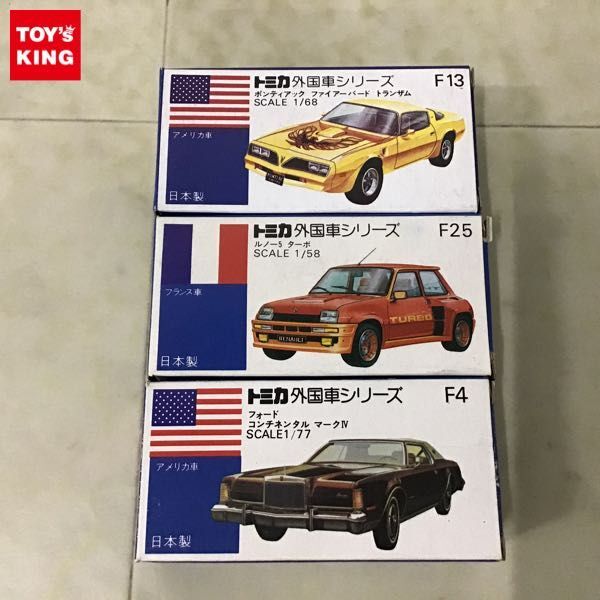 1円〜 青箱トミカ 外国車シリーズ フォード コンチネンタル マークIV ルノー5 ターボ 他 日本製_画像1