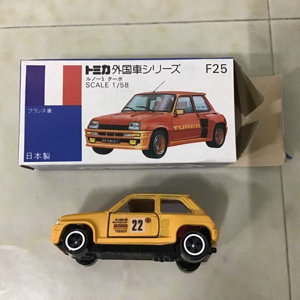 1 иен ~ синий коробка Tomica зарубежный машина серии Ford Continental Mark IV Renault 5 турбо др. сделано в Японии 
