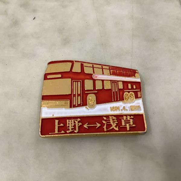 1円〜 ツクダ 1/100 運行記念バッジ付 浅草2階バス 日本製_画像8