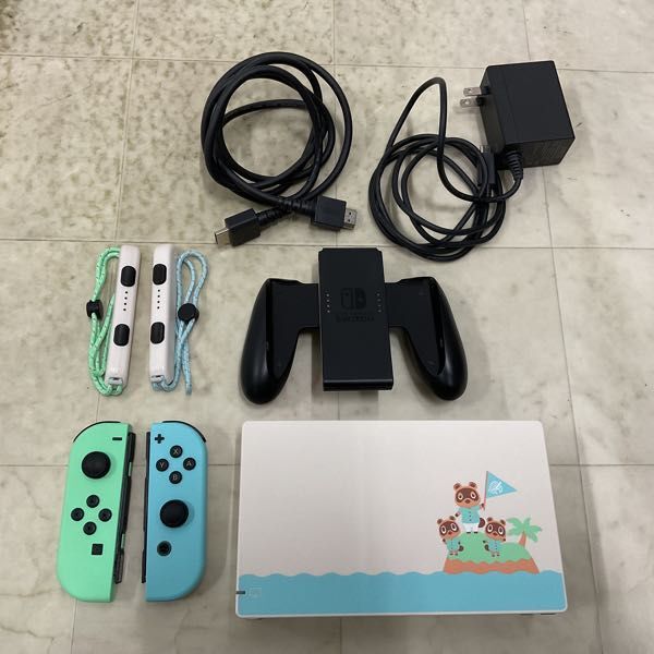 1円〜 欠品 動確/初期化済 ソフトDL不可 Nintendo Switch HAC-001(-01) あつまれ どうぶつの森 セット_画像7