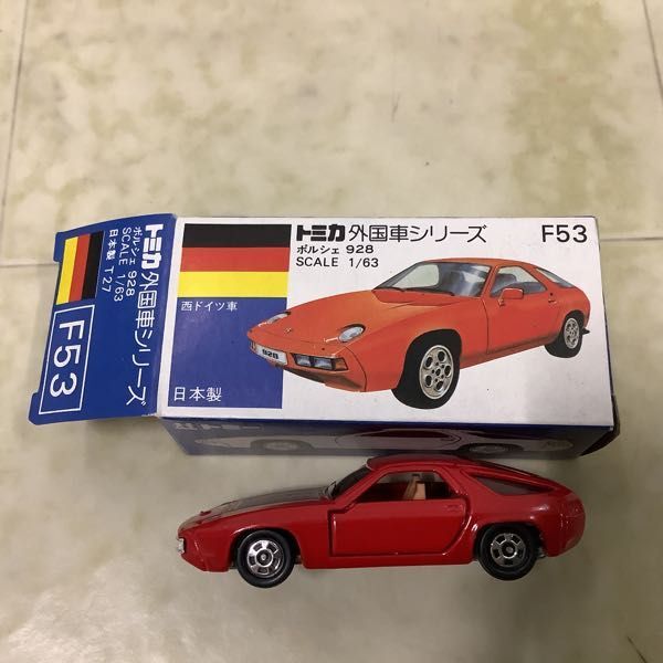 1円〜 青箱トミカ 外国車シリーズ 日本製 ポルシェ 928 キャデラック ポリスカー_画像4