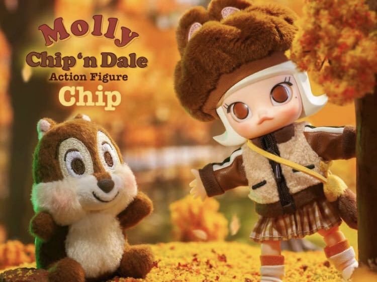 Molly Chip\'n Dale pop mart chip mo Lee Disney molly