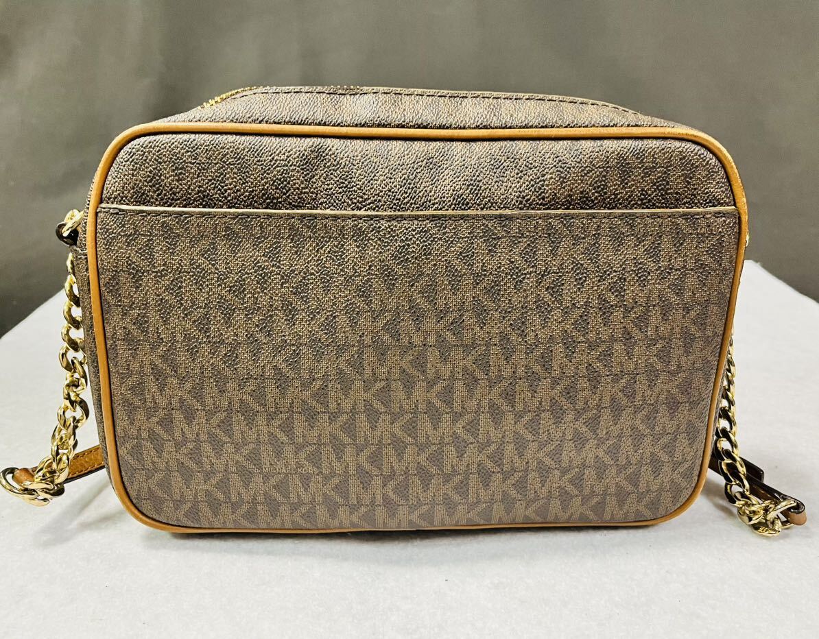 □ MICHEAL KORS マイケルコース ショルダーバッグ PVCレザー 茶系 ゴールド金具 / 264619 / 52-7_画像2