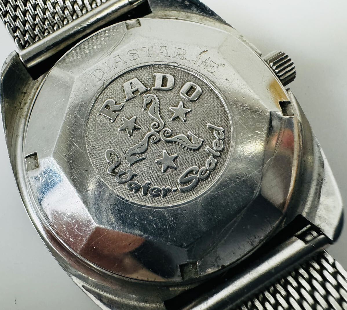 Ψ RADO ラドー ダイヤスターシャンパンシルバー文字盤 自動巻 アンティーク メンズ腕時計/265005/430-36の画像9