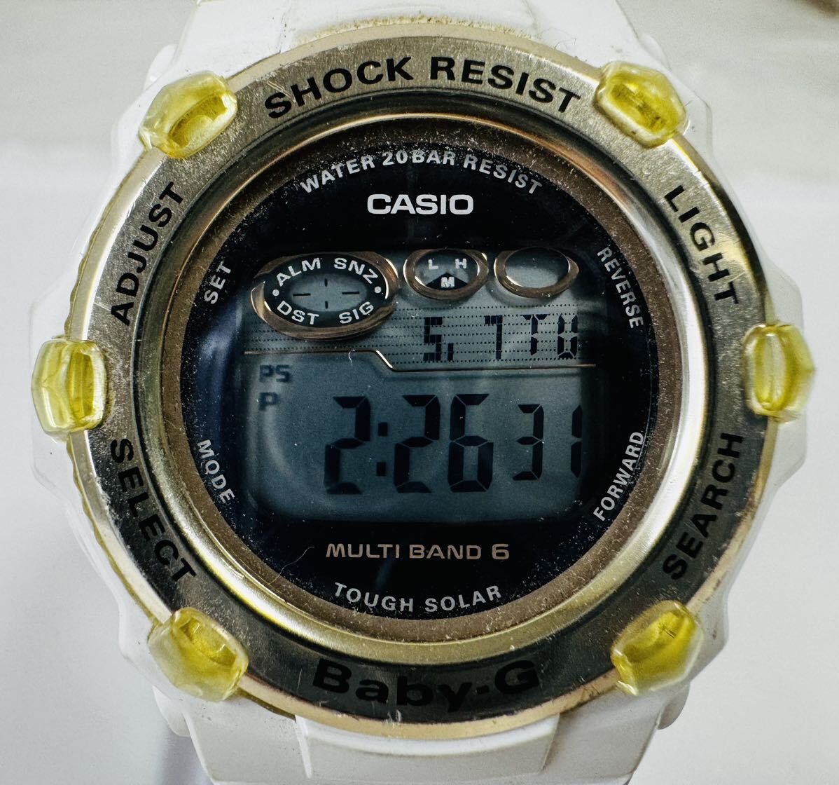  ♪ CASIO カシオ ベイビーG BGR-3003 ホワイトラバー ソーラー 20気圧防水 腕時計/265117/57-36の画像1