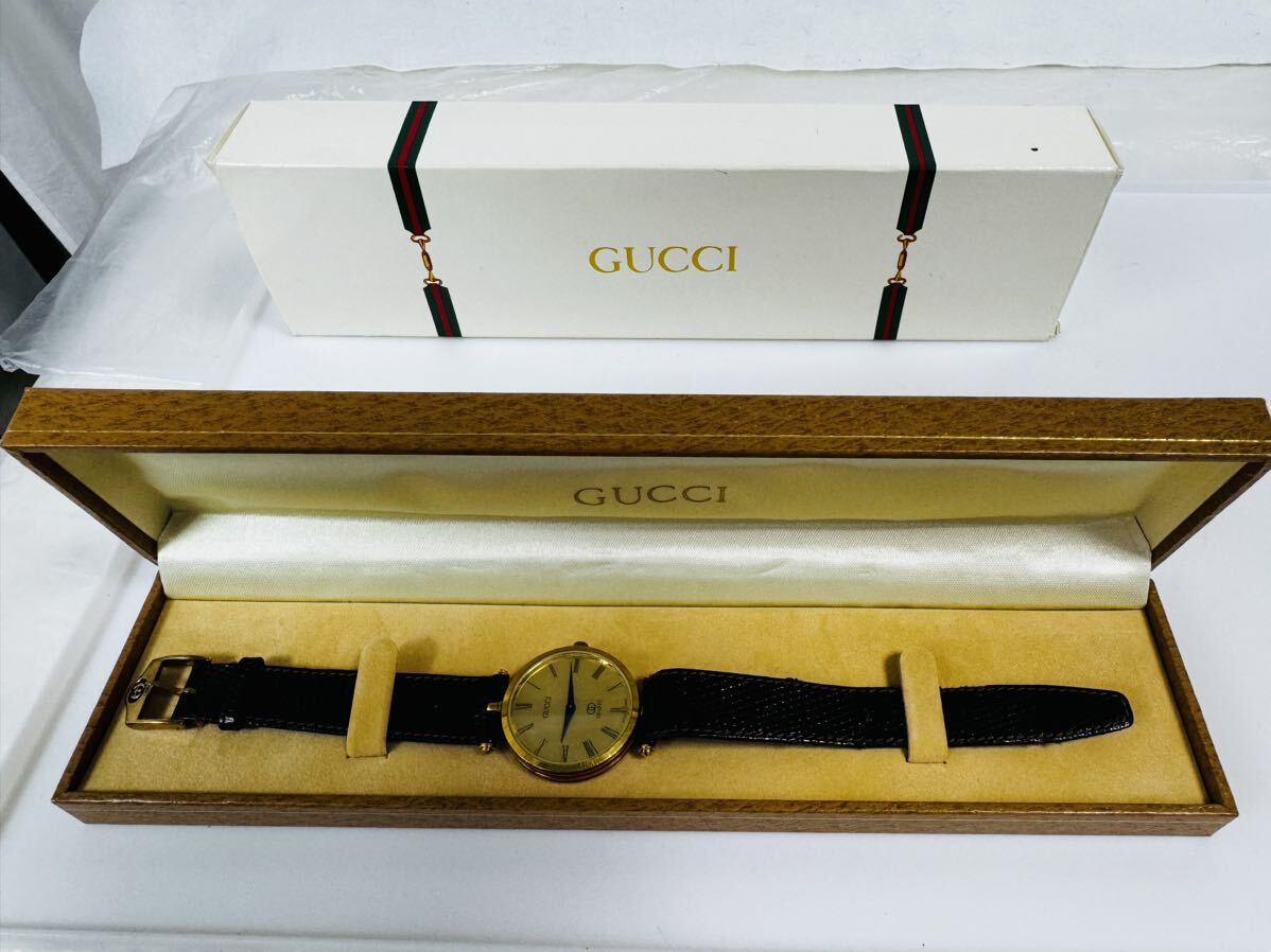 □ GUCCI グッチ シェリーライン　クオーツ 2針 メンズ腕時計 箱入 /265743/515-55 _画像1