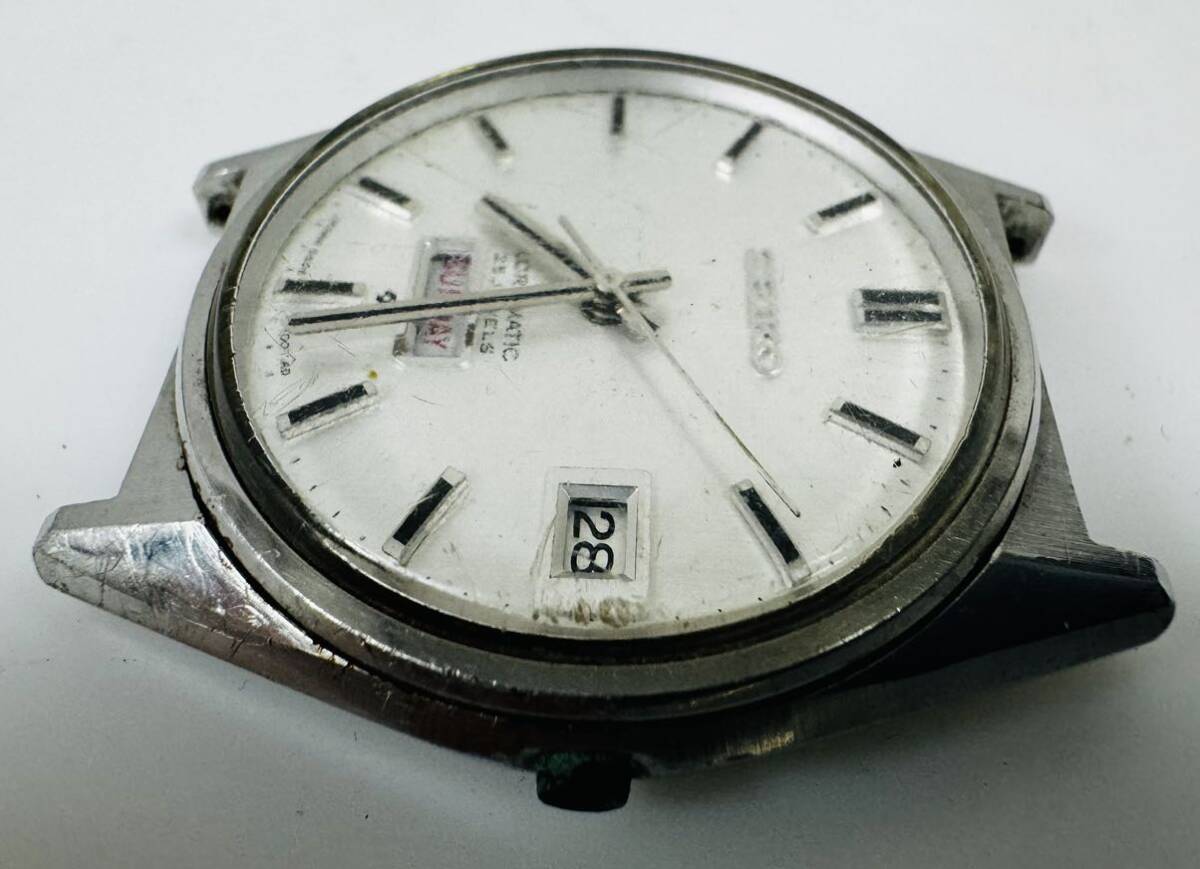 э SEIKO セイコー LM ロードマチック デイデイト 5606-7020 25石 自動巻き ヴィンテージ メンズ 腕時計 フェイスのみ /264737/430-38の画像2