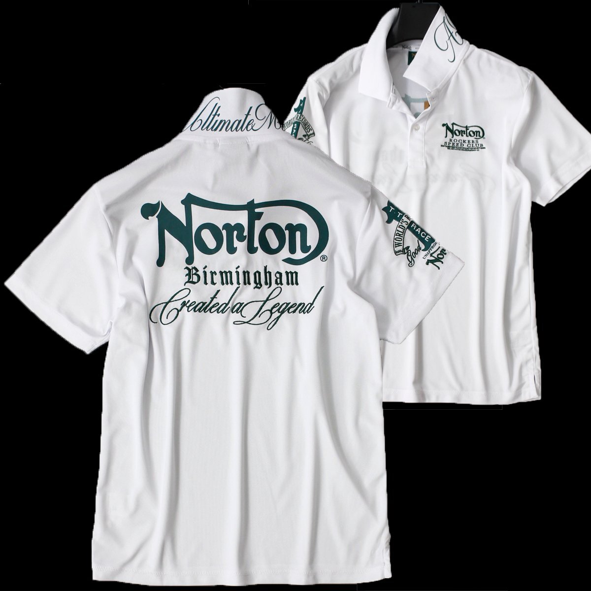  новый товар Norton Norton Golf олень. . рубашка-поло с коротким рукавом XL весна лето GOLF рубашка . вода скорость .UV cut Logo вышивка мужской одежда есть перевод *CG2302B