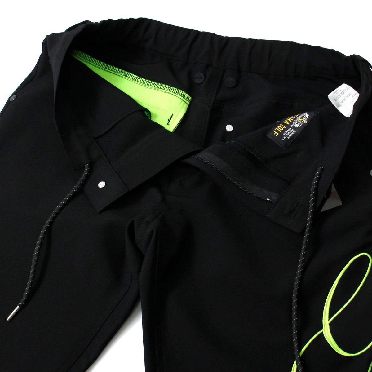  новый товар Gotcha Golf 4way стрейч водоотталкивающий длинные брюки XXL весна лето GOTCHA GOLF низ мужской одежда .. вышивка чёрный *CG2313C