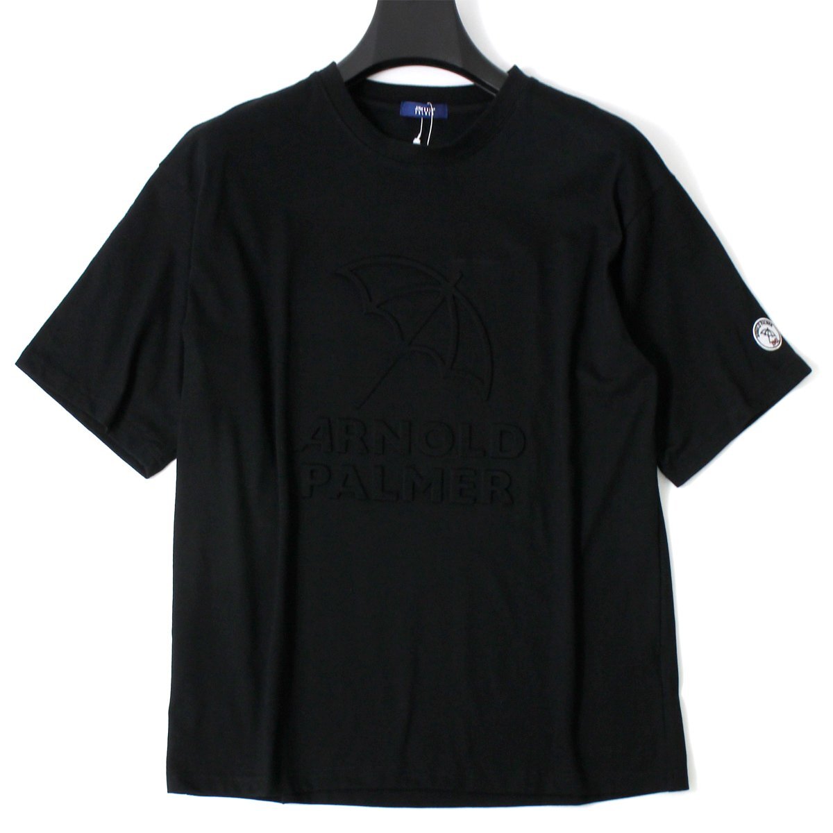  новый товар Arnold Palmer большой Logo en Boss короткий рукав футболка XL чёрный Arnold Palmer рубашка tops мужской casual *CG2327C