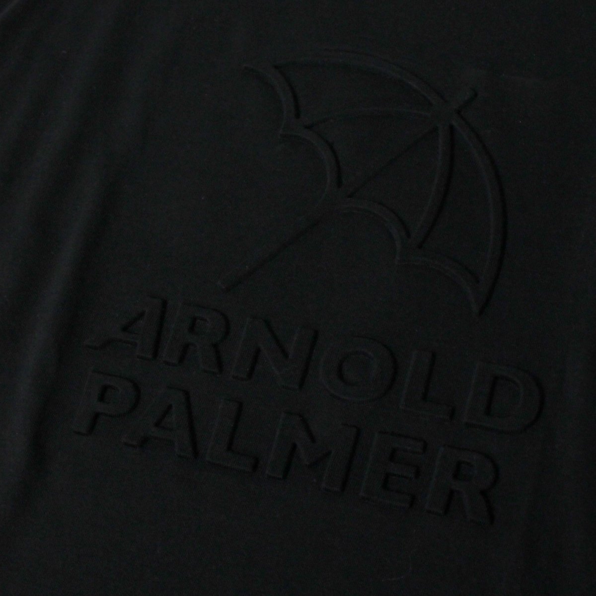 新品 アーノルドパーマー ビッグロゴ エンボス 半袖 Tシャツ XL 黒 Arnold Palmer シャツ トップス メンズ カジュアル ◆CG2327C_画像6