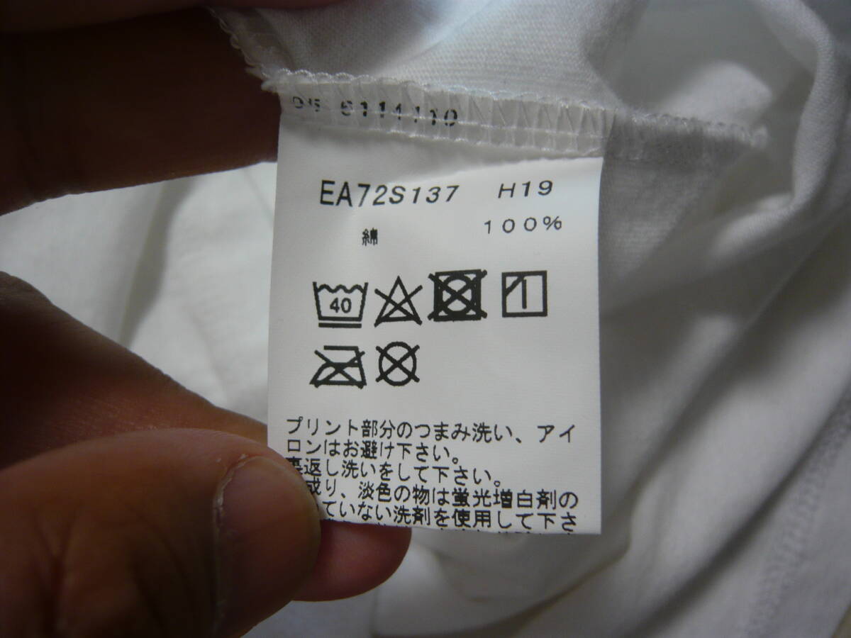 agnis b. PARIS アニエスベー 胸ロゴ クルーネック 半袖Tシャツ カットソー 純白 ホワイト レディース3(M)_画像9