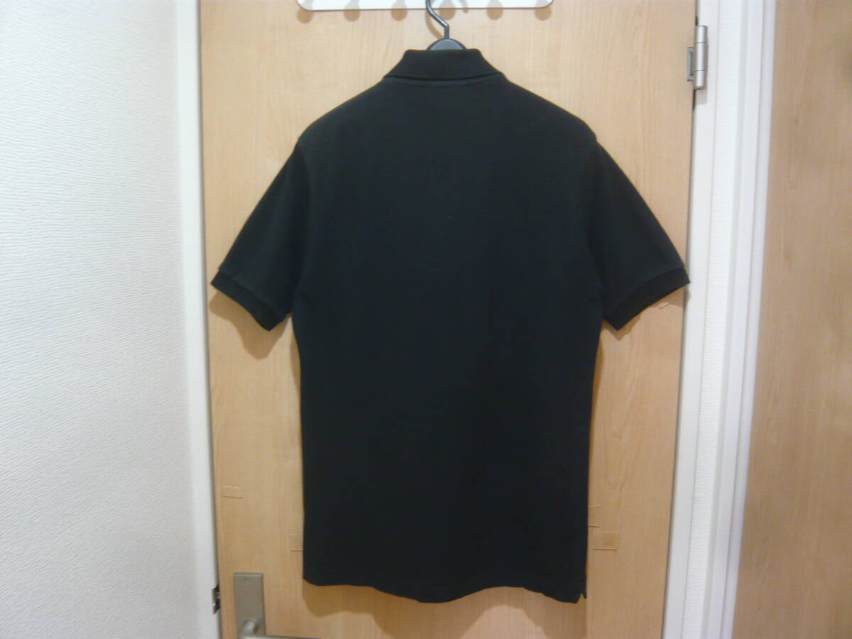 LACOSTE ラコステ 胸刺繍ロゴ カノコ 鹿の子ポロシャツ 黒 ブラック メンズ3(JPメンズM)_画像6