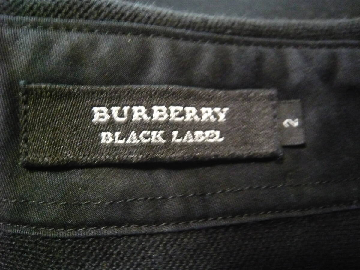 BURBERRY バーバリーブラックレーベル デュエボットーニ ボタンダウン 鹿の子ポロシャツ カノコ 黒 ブラック メンズ2(S)状態良_画像9