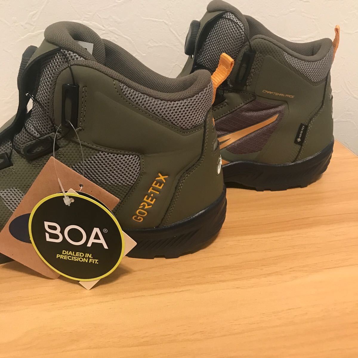 アシックス 安全靴 BOA GORE-TEX WINJOB cp604 g-tx boa マントルグリーン　28cm 新品未使用_画像4