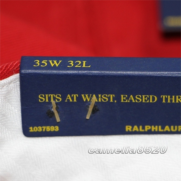 ポロラルフローレン Polo Ralph Lauren クラシック フィット パンツ コットン ツイル レッド W35 ウエスト101cm サイズ LL 未使用 展示品_画像9