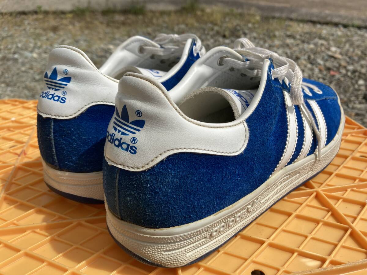  beautiful goods 90s 96 year made in Japan ADIDAS JABBER LO SUADE Java - suede blue 26.5cm /ka Lee m Abu duru Java - suede Adidas 