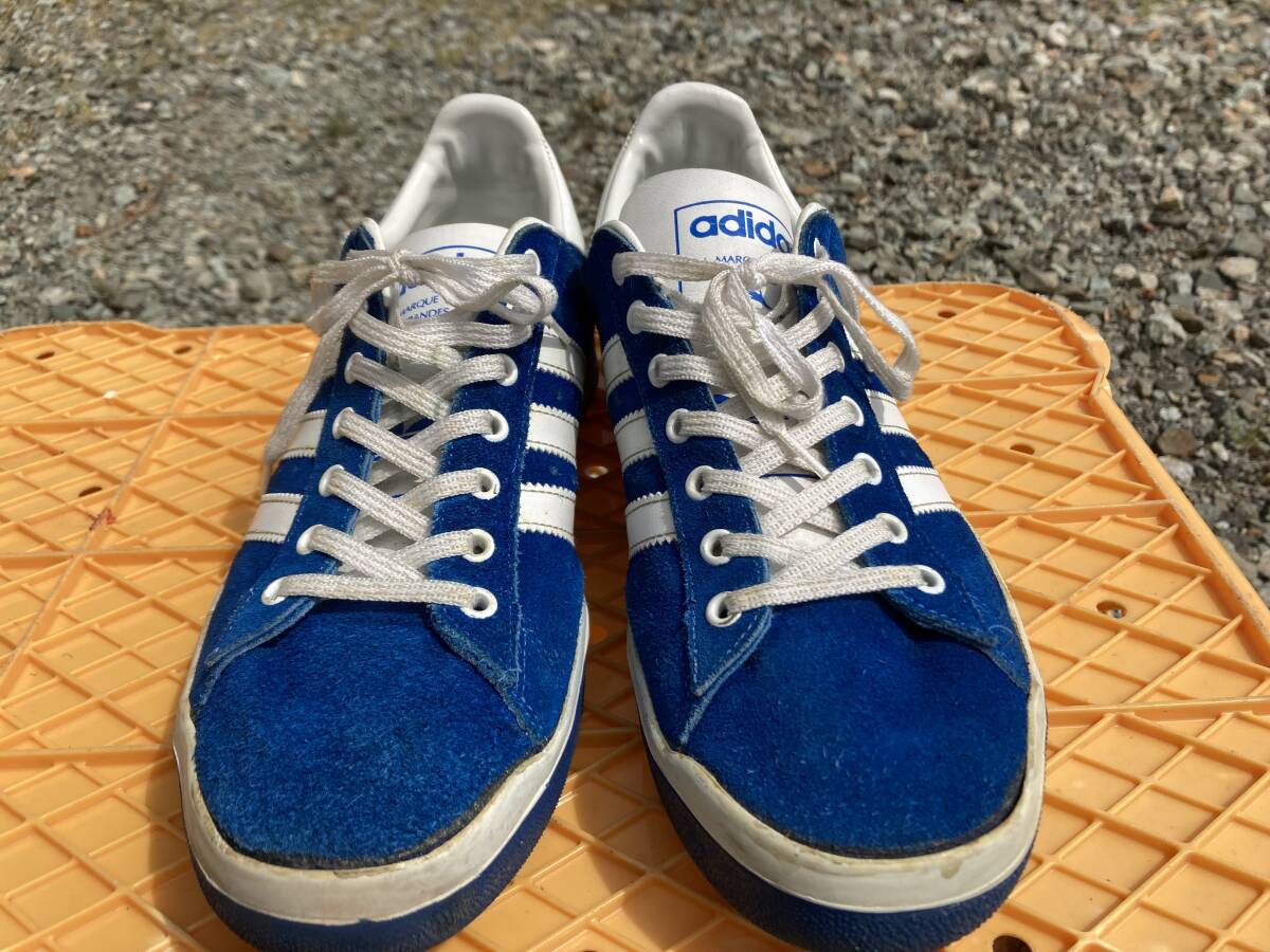  beautiful goods 90s 96 year made in Japan ADIDAS JABBER LO SUADE Java - suede blue 26.5cm /ka Lee m Abu duru Java - suede Adidas 