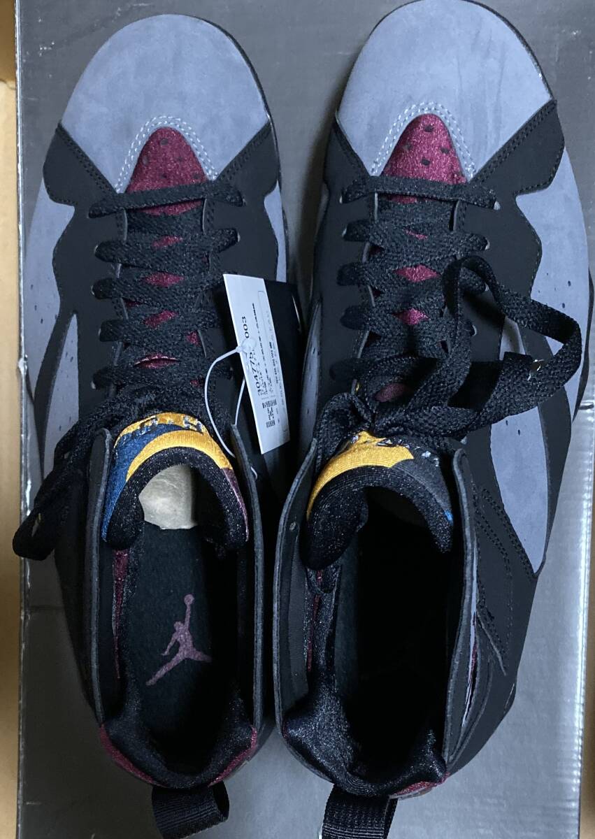 【未使用】Nike Air Jordan7 28 US10 bordeaux 黒タグ ボルドー ブラック グレー ジョーダンの画像3