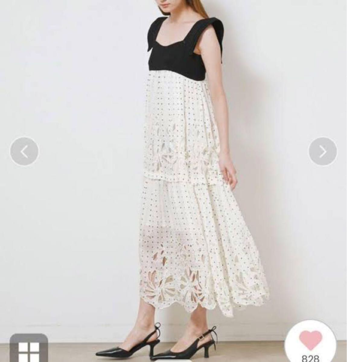 SNIDEL スナイデル カットワーク刺繍ドレス ドレスラボ限定 DOT SNIDEL スナイデル カットワーク刺繍ドレス ドレスラボ限定 DOT