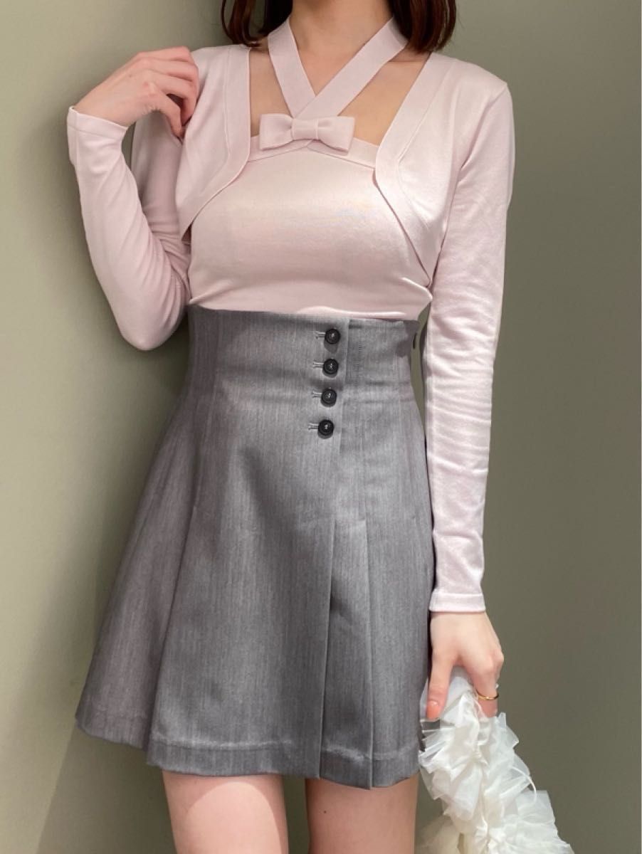 snidel サイドプリーツスカショーパン グレー 1 - スカート snidel サイドプリーツスカショーパン グレー 1 - スカート