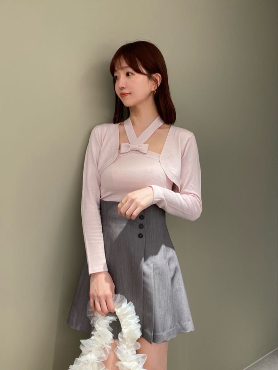 新品 SNIDEL スナイデル サイドプリーツスカショーパン GRY 新品 SNIDEL スナイデル サイドプリーツスカショーパン GRY