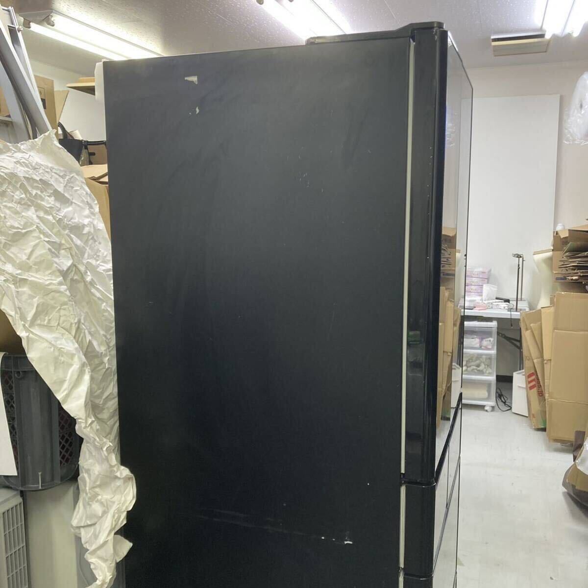 稼動品 日立 HITACHI ノンフロン冷凍冷蔵庫 R-X5700F(x)型 真空チルド ガラストップ クリスタルミラー 2016年製 6ドア _画像7