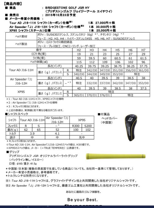 ★ブリジストン★JGR ★UT23(HY4)★TOUR AD J16-11(R) ヘッドカバー付きの画像10