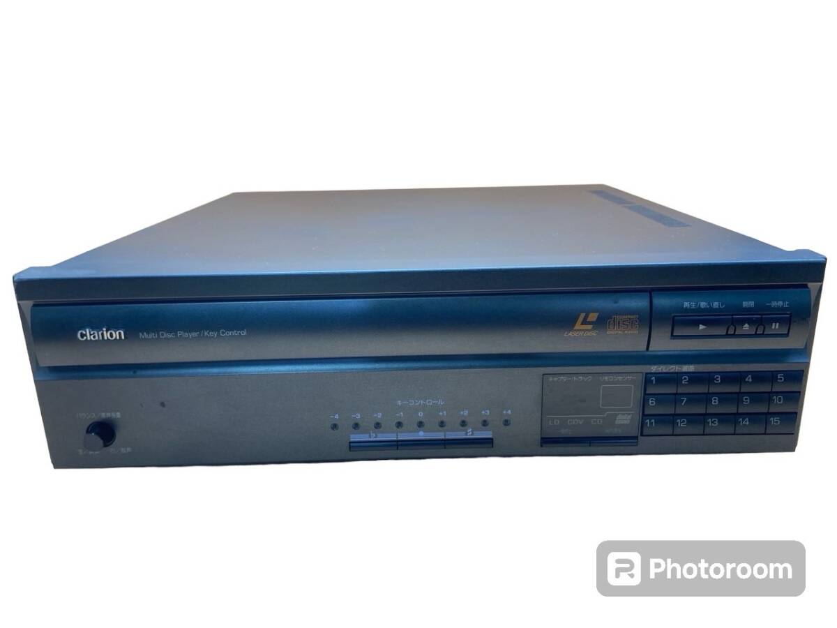 E96［通電確認済］CLARION Multi Disc Player/Key control LASER DISC クラリオン　レーザーディスク　LDプレーヤー　MVA-400-100_画像1
