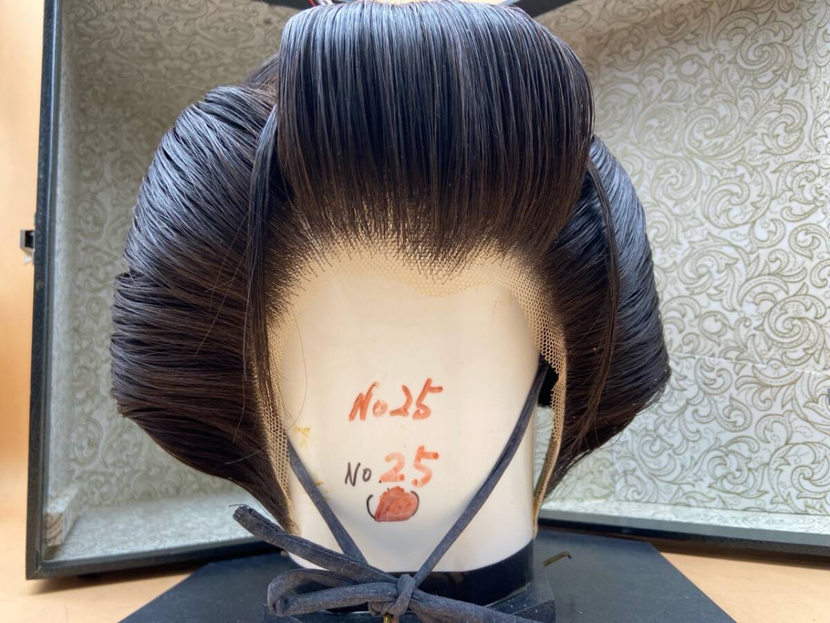 E229[ operation not yet verification goods ] old shop . tree wig historical play wig case attaching Japanese coiffure large . play Mai pcs dancing lawn grass . costume . present condition goods 