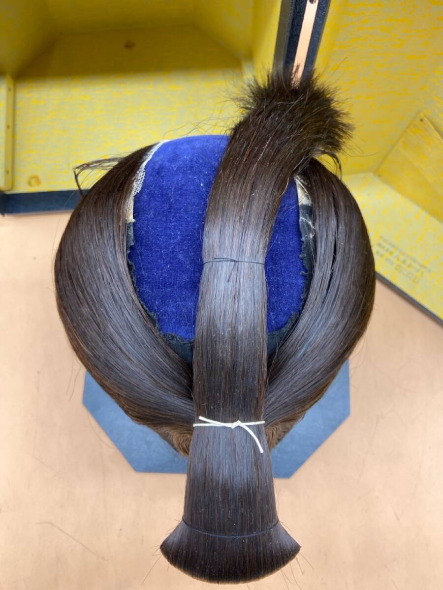 E223[ operation not yet verification goods ] old shop . tree wig historical play wig case attaching Japanese coiffure large . play Mai pcs lawn grass . costume . present condition goods 