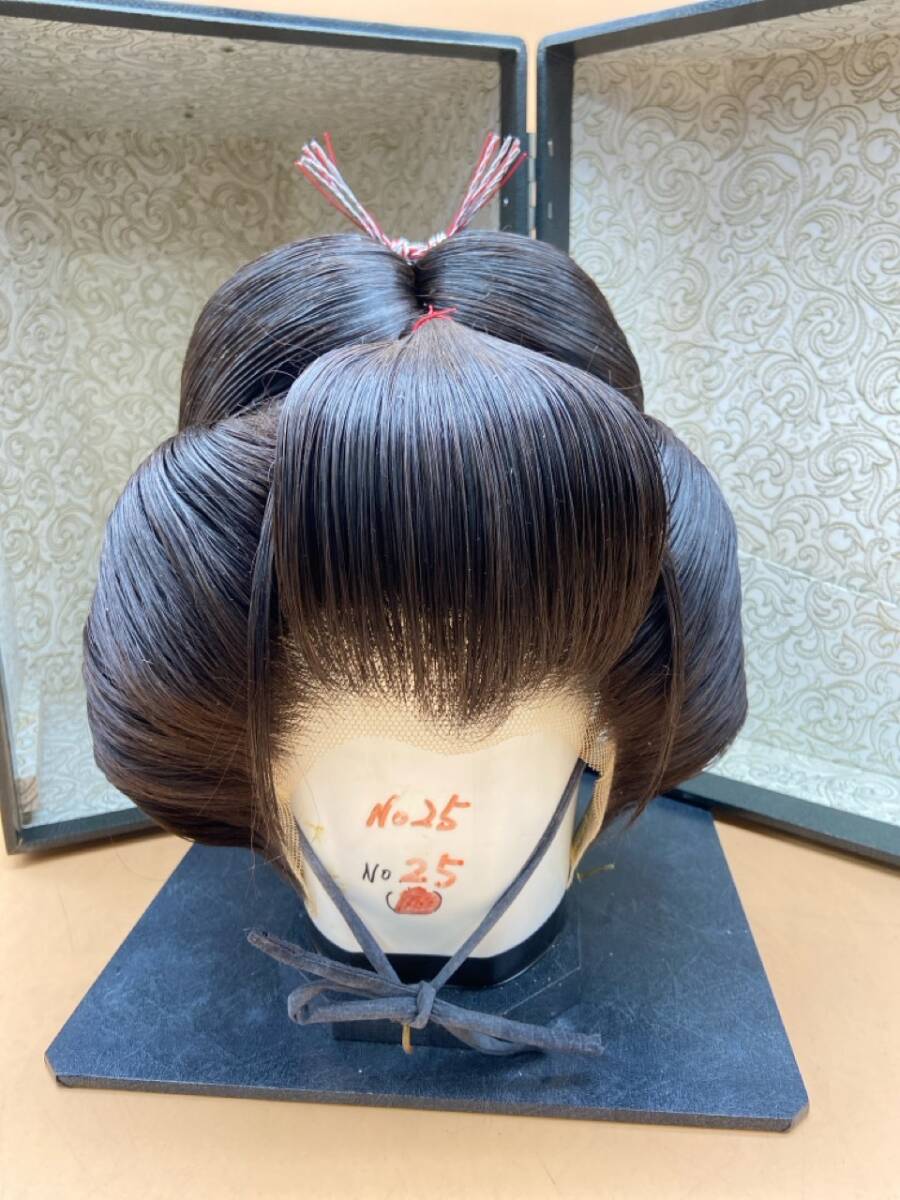 E229[ operation not yet verification goods ] old shop . tree wig historical play wig case attaching Japanese coiffure large . play Mai pcs dancing lawn grass . costume . present condition goods 