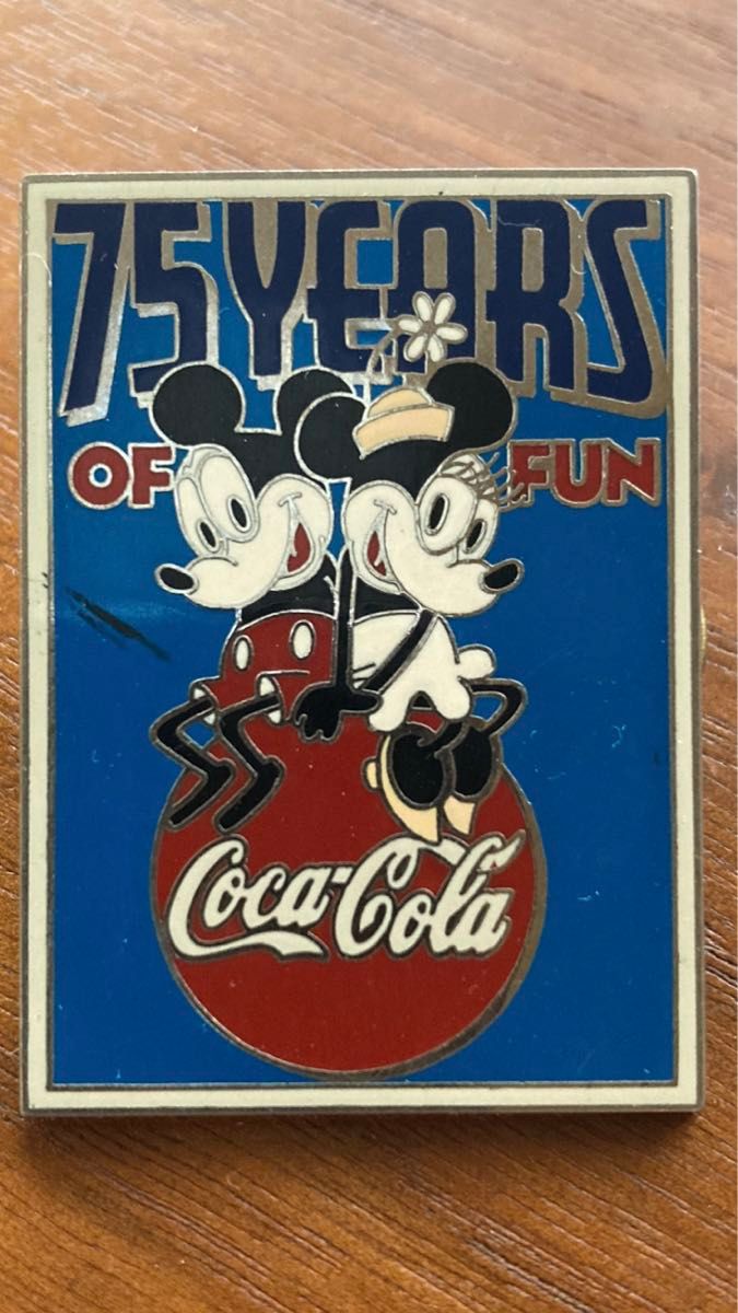 コカコーラ Coca-Cola ミッキーマウスMickey Mouse 75## ANNIVERSARY ピンバッジ