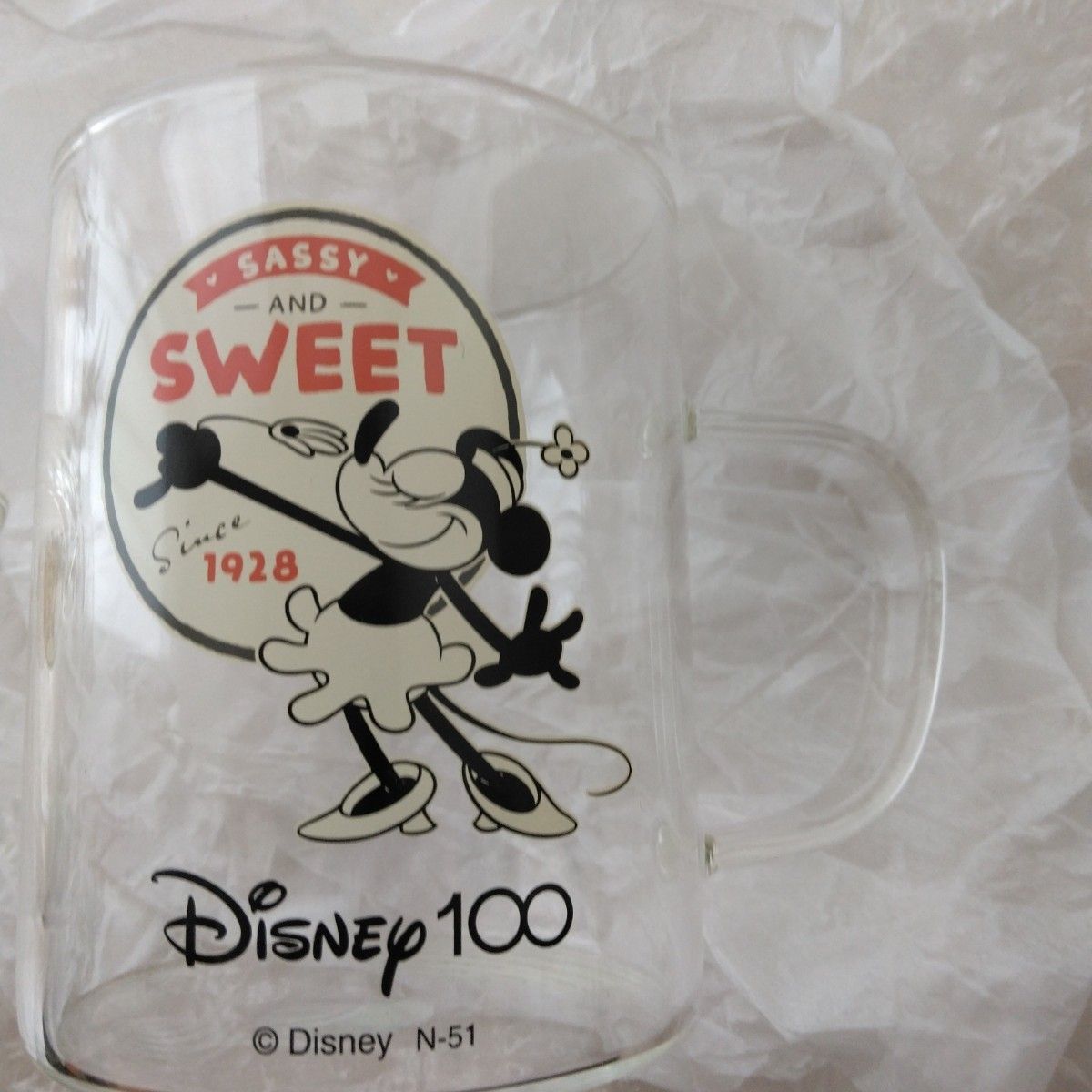 ミニーマウス　100周年記念限定　ガラスカップ　マグカップ　2個セット