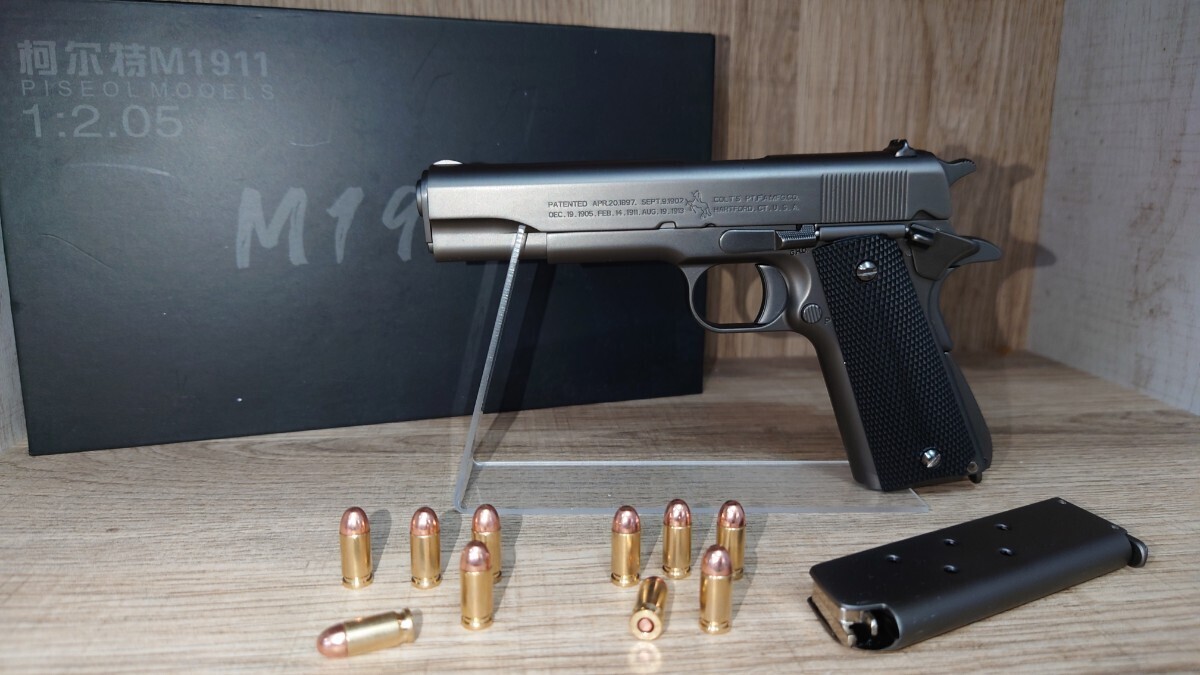 ガバメント 1/2 スケールミニチュアガン 精巧1/2スケール ミニチュアモデルガン コルトM1911 ガバメント