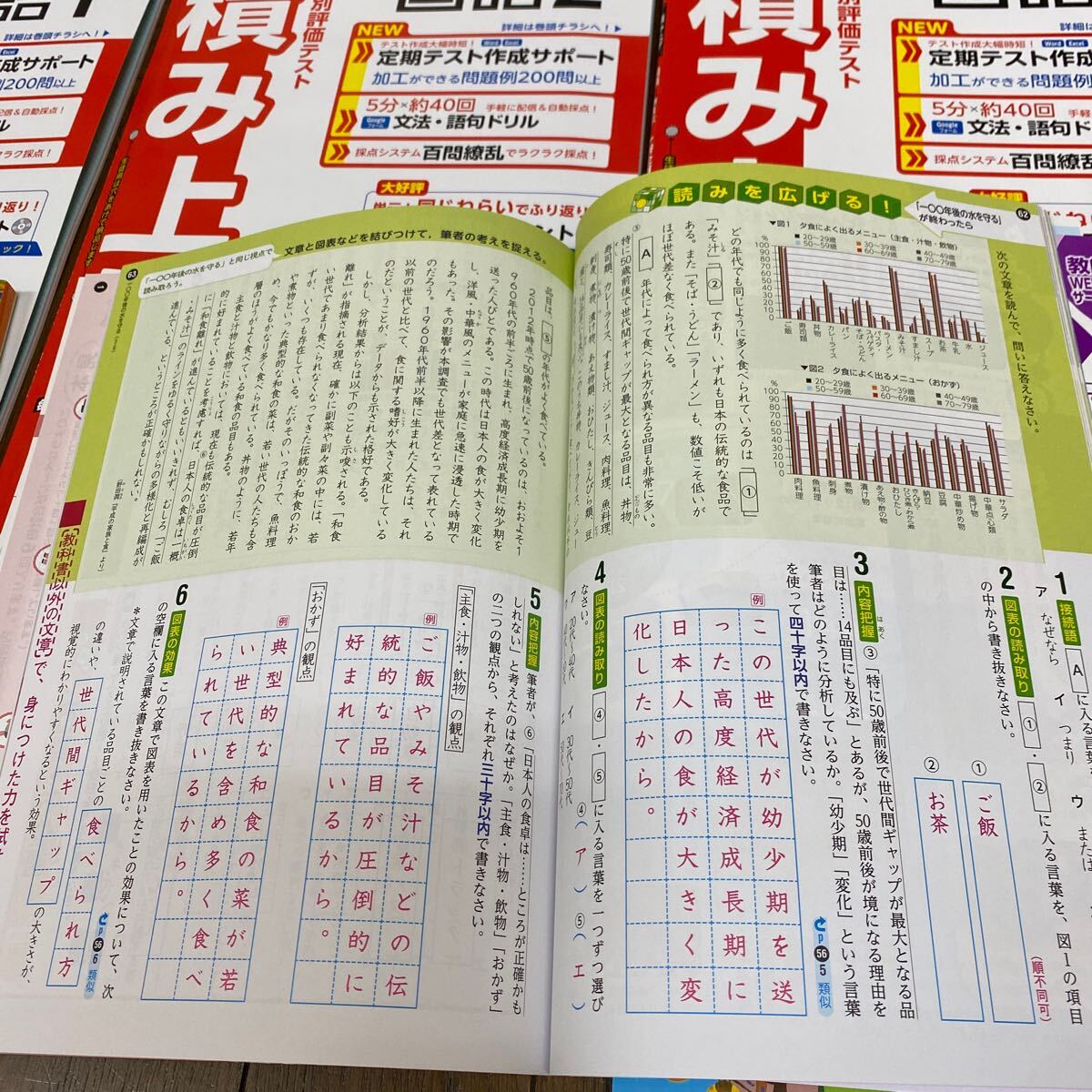 2024☆三省堂参考 国語の学習と積み上げプリント 6冊の画像2