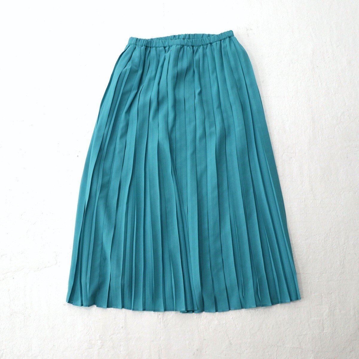 [ prompt decision ] beautiful goods *SHIPS anyl refreshing blue! Random pleat long skirt 