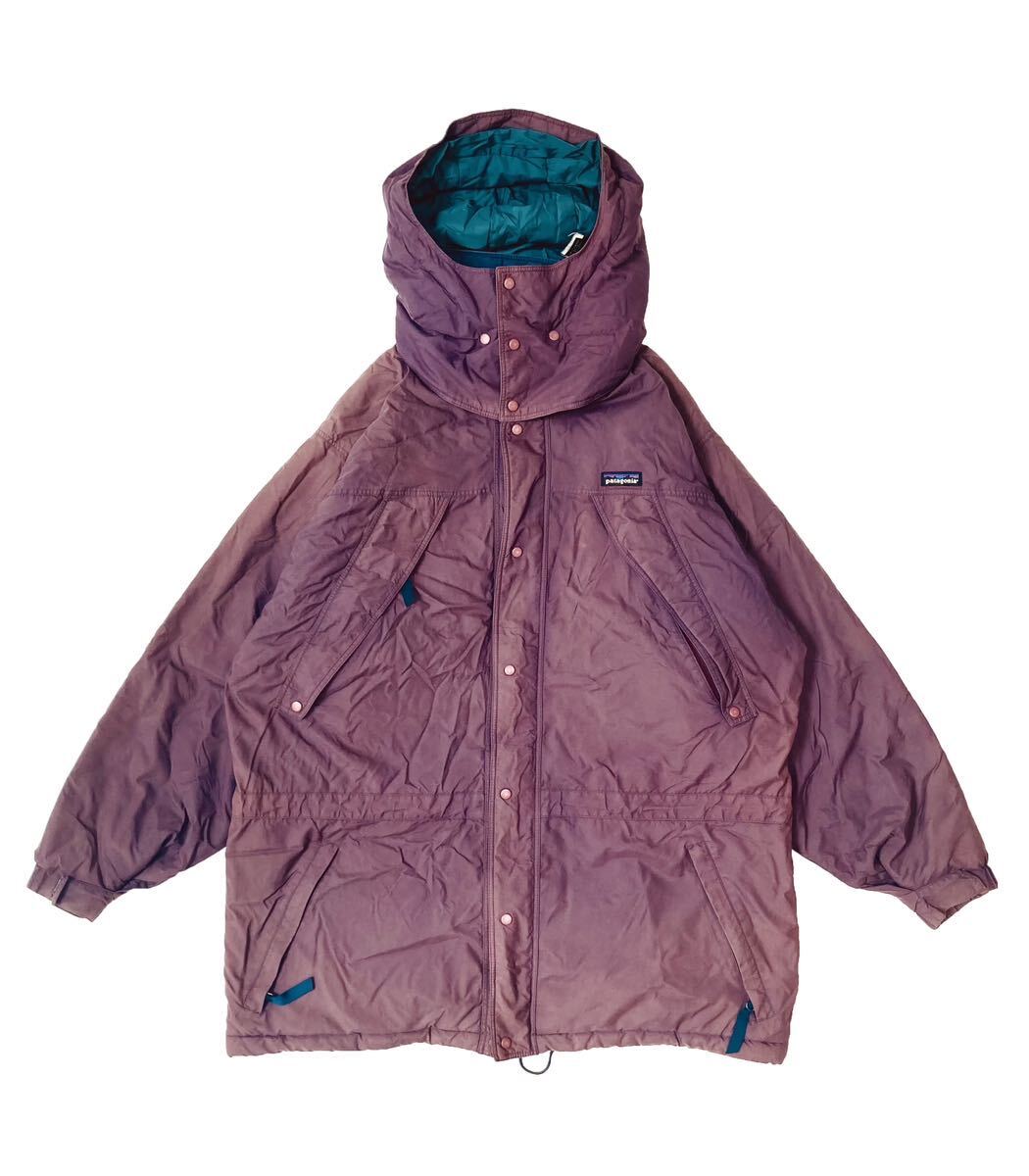 【90s】《Patagonia》 Mountain Parka マウンテンパーカー スクープジャケット ナイロンジャケット フェード 茄子紺 ヴィンテージ USA納品_画像1