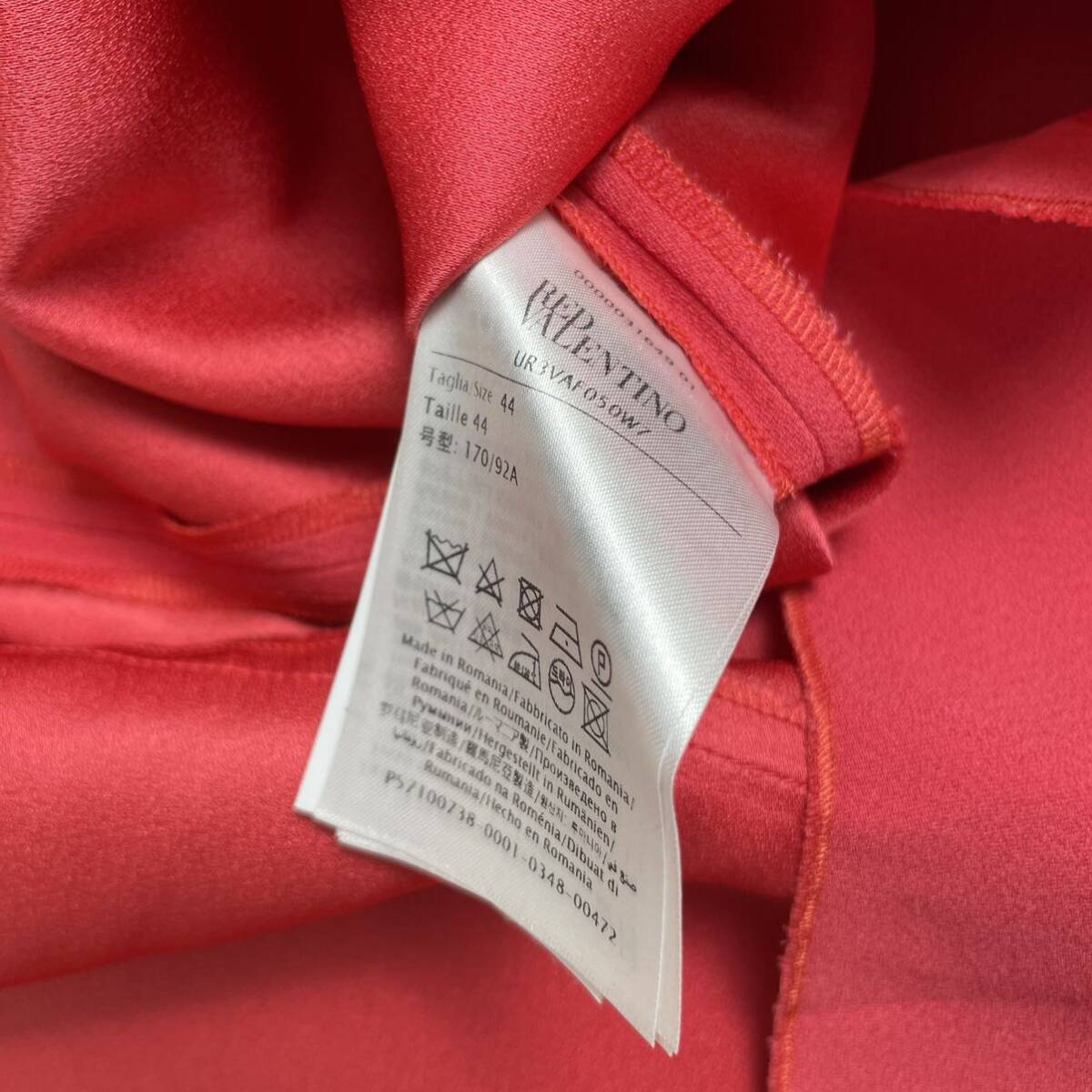 【美品】RED VALENTINO レッド ヴァレンティノ 丸襟 ボウタイ ワンピース 44 ピンク系 上品