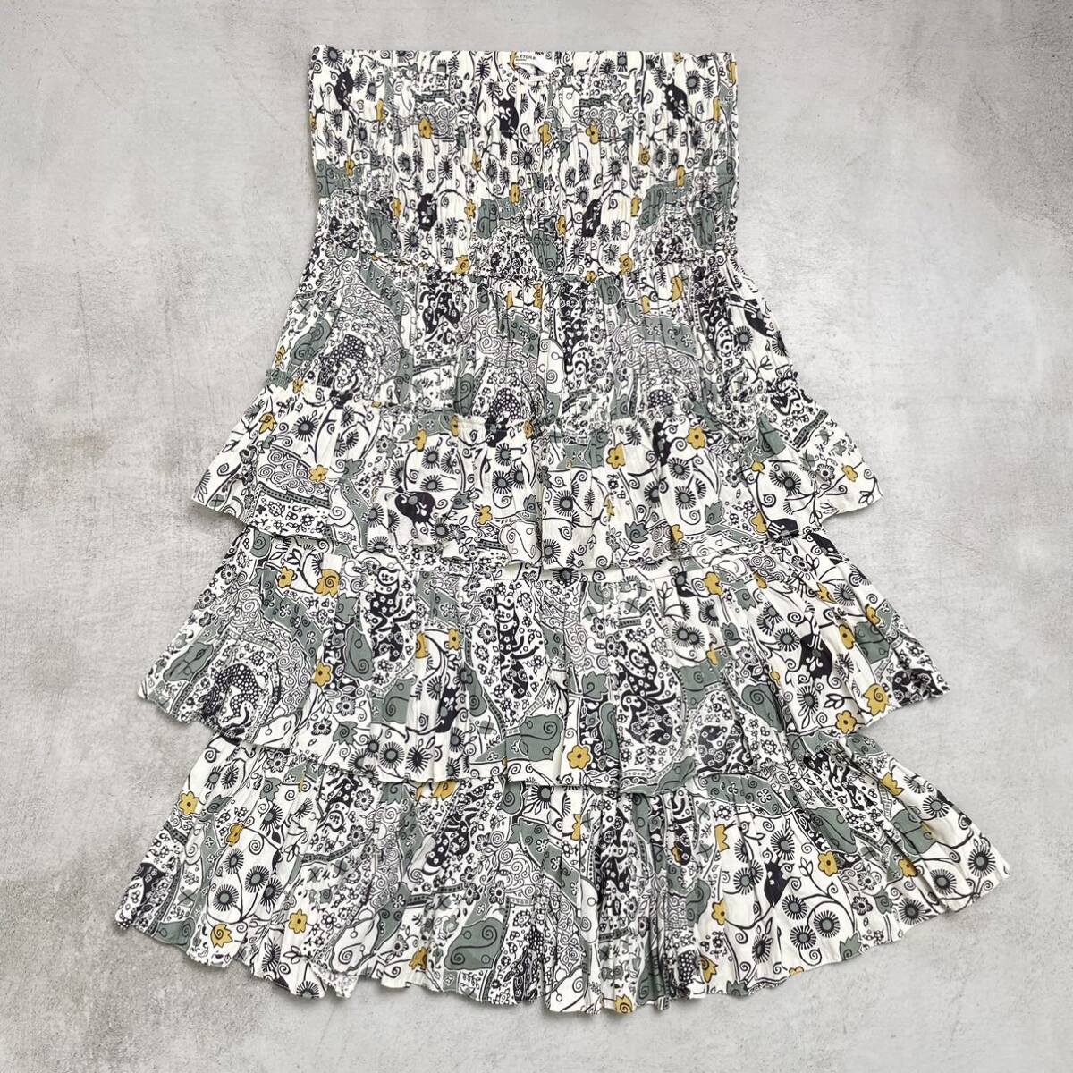 【美品】ISABEL MARANT ETOILE イザベルマラン エトワール 花柄 セットアップ ブラウス ティアード スカート 38_画像4