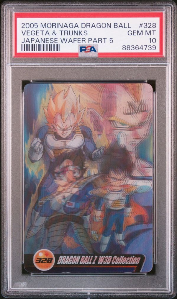 PSA10 No 328 ベジータ&トランクス 3Dレア 森永 ドラゴンボール PSA10 No 328 ベジータ&トランクス 3Dレア 森永 ドラゴンボール
